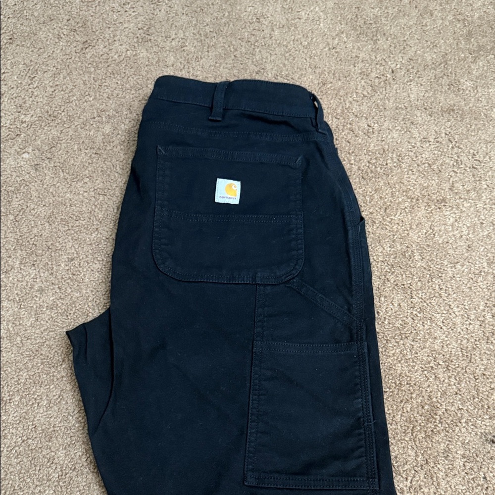 Carhartt Black Carpenter Pants with Patch Pocket